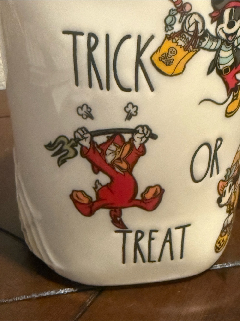 Rae Dunn x Disney Halloween Mug — White & Orange with Mickey and Friends - Picture 7 of 7